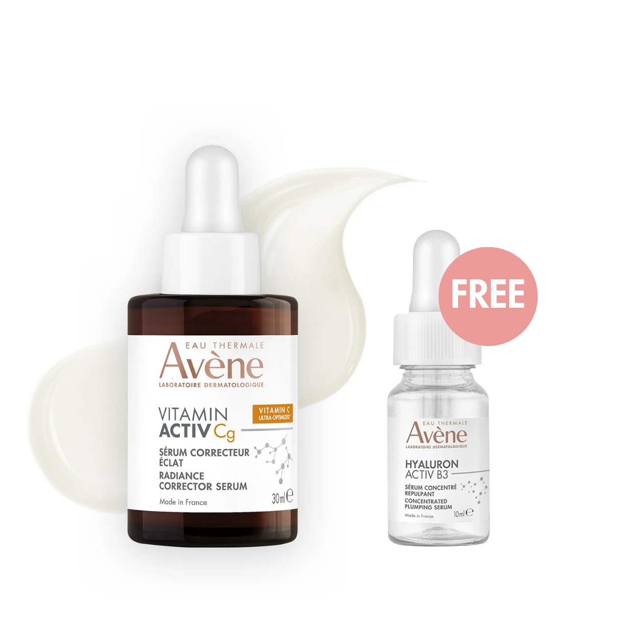 Avène Vitamin Activ Cg Radiance Corrector Serum 30ml + FREE Hyaluron Activ B3 Plumping Serum 10ml